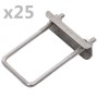 U connector for fence posts 25 sets 60x40 mm by vidaXL, Accessories for gates and fences - Ref: Foro24-144504, Price: 41,61 €...