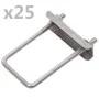 U connector for fence posts 25 sets 60x40 mm by vidaXL, Accessories for gates and fences - Ref: Foro24-144504, Price: 40,79 €...