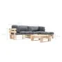 Muebles de palets de jardín con cojines arena 4 piezas madera de , Conjuntos de jardín - Ref: Foro24-277492, Precio: 372,09 €...
