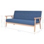 3-piece sofa set blue fabric by , Sofas - Ref: Foro24-279146, Price: 600,43 €, Discount: %