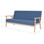 3-piece sofa set blue fabric by , Sofas - Ref: Foro24-279146, Price: 588,06 €, Discount: %