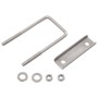 Conector en U para postes de valla 25 sets 60x40 mm