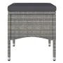 Garden chair and stool set, 4 pieces, gray PE rattan by , Garden chairs - Ref: Foro24-310611, Price: 142,43 €, Discount: %