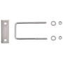 Conector en U para postes de valla 25 sets 60x40 mm