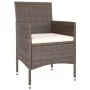 4-teiliges Set aus Gartenstuhl und Hocker aus PE-Rattanbraun von , Gartenstühle - Ref: Foro24-310613, Preis: 198,28 €, Rabatt: %