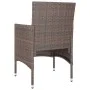 4-teiliges Set aus Gartenstuhl und Hocker aus PE-Rattanbraun von , Gartenstühle - Ref: Foro24-310613, Preis: 198,28 €, Rabatt: %