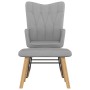Rocking chair with light gray fabric footrest by , Rocking chairs - Ref: Foro24-327622, Price: 116,47 €, Discount: %