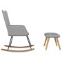 Rocking chair with light gray fabric footrest by , Rocking chairs - Ref: Foro24-327622, Price: 116,47 €, Discount: %