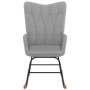 Rocking chair with light gray fabric footrest by , Rocking chairs - Ref: Foro24-327622, Price: 116,47 €, Discount: %
