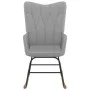 Rocking chair with light gray fabric footrest by , Rocking chairs - Ref: Foro24-327622, Price: 115,20 €, Discount: %
