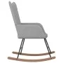 Rocking chair with light gray fabric footrest by , Rocking chairs - Ref: Foro24-327622, Price: 115,20 €, Discount: %