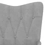 Rocking chair with light gray fabric footrest by , Rocking chairs - Ref: Foro24-327622, Price: 115,20 €, Discount: %