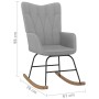 Schaukelstuhl mit Fußstütze Stoff hellgrau von , Schaukelstühle - Ref: Foro24-327622, Preis: 116,47 €, Rabatt: %
