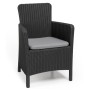 Keter Silla de comedor de jardín Trenton grafito by , Garden chairs - Ref: Foro24-408946, Price: 94,91 €, Discount: %