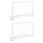 2 Stück Fußballtore mit Netz 182x61x122 cm aus weißem Stahl von vidaXL, Fußballtore - Ref: Foro24-276047, Preis: 76,02 €, Rab...