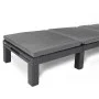 Keter Tumbona con cojín Daytona color grafito de , Tumbonas - Ref: Foro24-441306, Precio: 156,32 €, Descuento: %