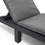 Keter Daytona graphite-colored sun lounger with cushion by , Loungers - Ref: Foro24-441306, Price: 158,15 €, Discount: %