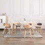Dining chairs, set of 4, curved wood with taupe gray fabric. by , dining chairs - Ref: Foro24-3054822, Price: 523,13 €, Disco...