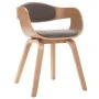 Esszimmerstühle 4 Elemente aus gebogenem Holz und taupegrauem Stoff von , Essstühle - Ref: Foro24-3054822, Preis: 515,53 €, R...