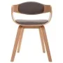 Esszimmerstühle 4 Elemente aus gebogenem Holz und taupegrauem Stoff von , Essstühle - Ref: Foro24-3054822, Preis: 515,53 €, R...