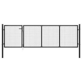 Anthrazitgraues Gartentor aus Stahl 350x100 cm von vidaXL, Gartentore - Ref: Foro24-144323, Preis: 408,97 €, Rabatt: %
