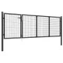 Anthracite grey steel garden gate 350x100 cm by vidaXL, garden gates - Ref: Foro24-144323, Price: 408,91 €, Discount: %