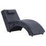 Diván de masaje con almohada de piel de ante artificial gris by , Daybeds - Ref: Foro24-281350, Price: 235,12 €, Discount: %