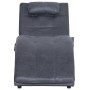 Diván de masaje con almohada de piel de ante artificial gris by , Daybeds - Ref: Foro24-281350, Price: 235,12 €, Discount: %