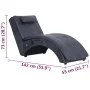 Massage-Liege mit grauem Kunst-Wildleder-Kissen. von , Tagesbetten - Ref: Foro24-281350, Preis: 231,68 €, Rabatt: %