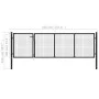Puerta de jardín de acero gris antracita 350x100 cm de vidaXL, Puertas de jardín - Ref: Foro24-144323, Precio: 419,45 €, Desc...