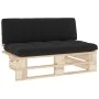 Central pallet sofa for garden made of impregnated pine wood by , Modular outdoor sofas - Ref: Foro24-3066536, Price: 123,52 ...