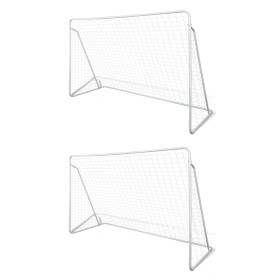 Steel soccer goals 2 units 240x90x150 cm by vidaXL, soccer goals - Ref: Foro24-276045, Price: 118,85 €, Discount: %