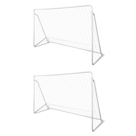 Fußballtore aus Stahl, 2 Einheiten, 240 x 90 x 150 cm von vidaXL, Fußballtore - Ref: Foro24-276045, Preis: 118,85 €, Rabatt: %