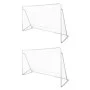 Porterías de fútbol de acero 2 unidades 240x90x150 cm de vidaXL, Porterías de fútbol - Ref: Foro24-276045, Precio: 126,78 €, ...