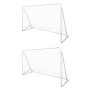 Porterías de fútbol de acero 2 unidades 240x90x150 cm de vidaXL, Porterías de fútbol - Ref: Foro24-276045, Precio: 118,85 €, ...