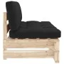 Central pallet sofa for garden made of impregnated pine wood by , Modular outdoor sofas - Ref: Foro24-3066536, Price: 123,52 ...