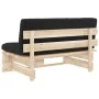 Central pallet sofa for garden made of impregnated pine wood by , Modular outdoor sofas - Ref: Foro24-3066536, Price: 123,52 ...