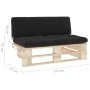 Central pallet sofa for garden made of impregnated pine wood by , Modular outdoor sofas - Ref: Foro24-3066536, Price: 123,52 ...
