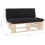 Zentrales Palettensofa für imprägniertes Kiefernholz im Garten von , Modulare Sofas für den Außenbereich - Ref: Foro24-306653...