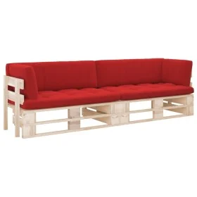 2-Sitzer-Sofakissen aus Palettenholz imprägniertes Kiefernholz von , Gartensets - Ref: Foro24-3066679, Preis: 236,95 €, Rabat...