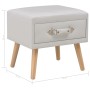 White bedside table 40x35x40 cm synthetic leather by vidaXL, Nightstands - Ref: Foro24-247536, Price: 53,89 €, Discount: %