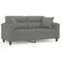 2-seater sofa with dark gray microfiber fabric cushions, 140 cm by , Sofas - Ref: Foro24-3200973, Price: 244,78 €, Discount: %