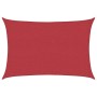 Toldo de vela rojo HDPE 160 g/m² 5x6 m