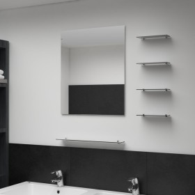Espejo de pared con 5 estantes plateado 50x60 cm de vidaXL, Espejos - Ref: Foro24-249444, Precio: 36,38 €, Descuento: %