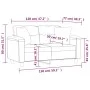 2-seater sofa with red tint synthetic leather cushions, 120 cm. by , Sofas - Ref: Foro24-3200986, Price: 249,07 €, Discount: %
