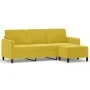 3-Sitzer-Sofa mit gelbem Samthocker 180 cm von , Sofas - Ref: Foro24-3201180, Preis: 334,95 €, Rabatt: %