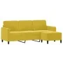 3-Sitzer-Sofa mit gelbem Samthocker 180 cm von , Sofas - Ref: Foro24-3201180, Preis: 334,95 €, Rabatt: %