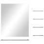 Espejo de pared con 5 estantes plateado 50x60 cm de vidaXL, Espejos - Ref: Foro24-249444, Precio: 36,38 €, Descuento: %