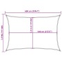 Toldo de vela rojo HDPE 160 g/m² 5x6 m