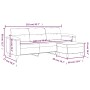 3-Sitzer Sofa und Hocker dunkelgrauer Mikrofaserstoff 180 cm von , Sofas - Ref: Foro24-3201233, Preis: 368,37 €, Rabatt: %